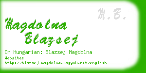 magdolna blazsej business card